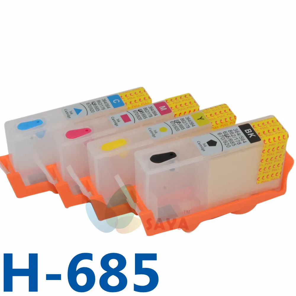 For HP685 Refillable ink Cartridge For HP Deskjet Ink Advantage 3525 4615 4625 5525 6525 printer