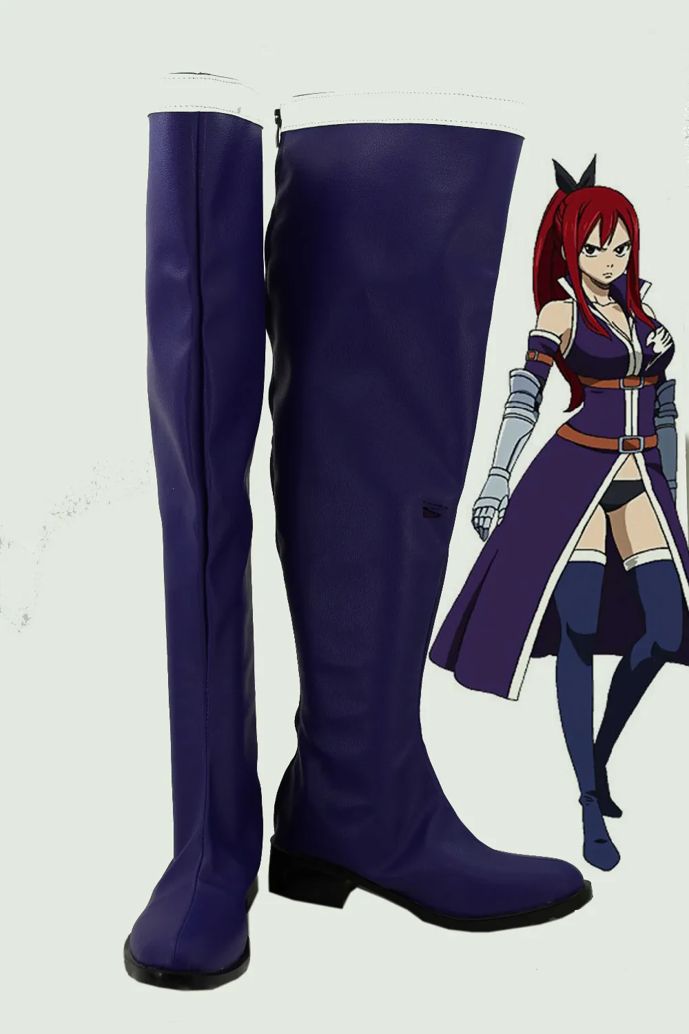 

Fairy Tail Erza Scarlet Cosplay Shoes Boots Custom Made Euro/US Size 34-46