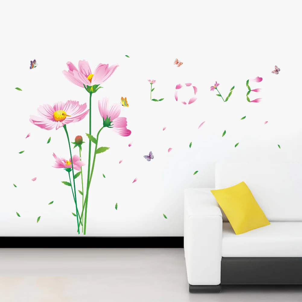 Beautiful Flower Stickers For Wall For Home Wedding Party Decorations