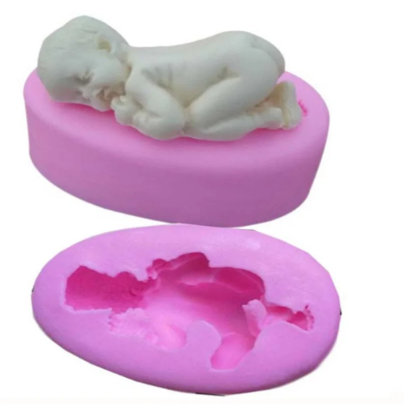 1PC Silicone Baby Cake Molds Newest Design Newborn Infants Baby 3D