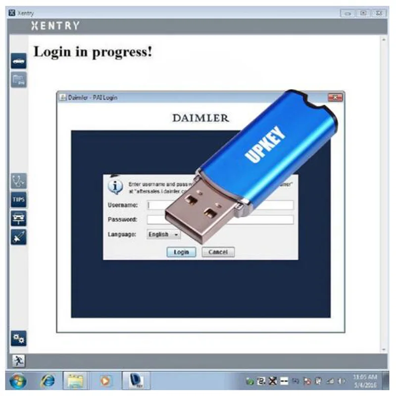 UPKEY MB онлайн система Mercedes Xentry SCN вход пользователя через USBKey (30 дней)|ПО| |