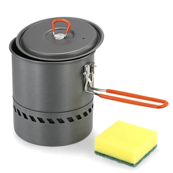 

1.5L Outdoor Tableware Cook Pot Cooking Equipment Tools Portable Hiking Camping Picnic Backpacking Mountaineering Pot Cookware