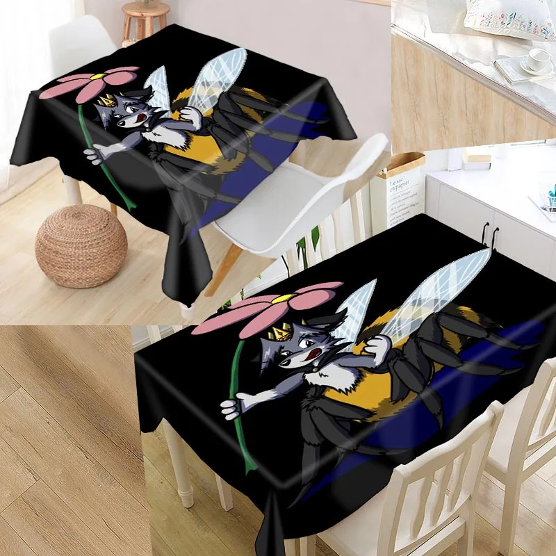

Bee Custom Table Cloth Oxford Print Rectangular Waterproof Oilproof Table Cover Square Wedding Tablecloth P~