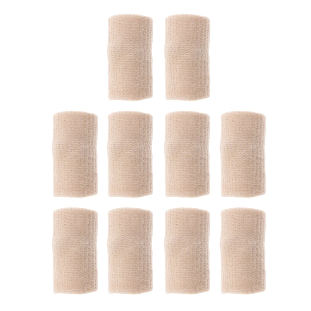 10 Pieces Finger Sleeves Thumb Braces Support Elastic Compression Tubes Protector Braces for Relieving Arthritis Pain