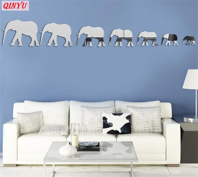 3d elephant wall stickers living room children room home decor