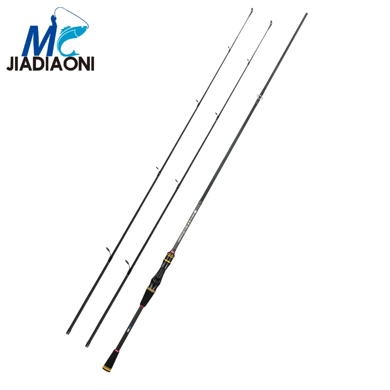 

JIADIAONI New Carbon Fiber 2.1m/2.4m Spinning Casting Lure Fishing Rod Lure Rod with 2 Rod Tips Fishing Tackle