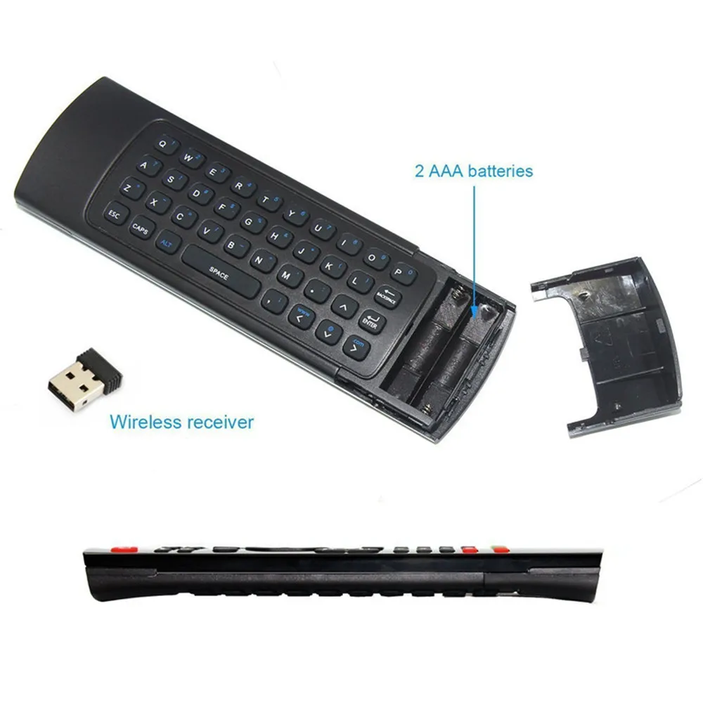 2,4 ГГц беспроводной MX3 Air mouse пульт дистанционного управления с беспроводной Qwerty клавиатурой для Smart tv Android tv box