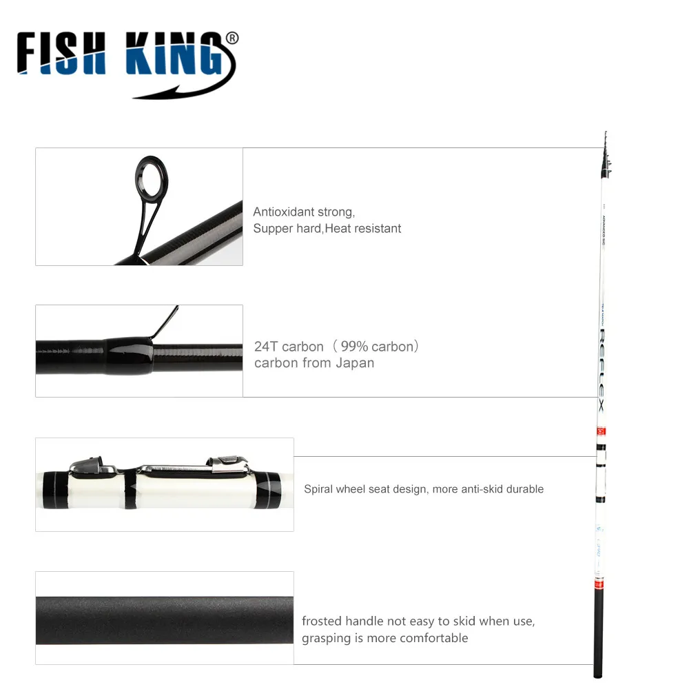 FISH KING Match литая карповая Удочка c. W 30 г 7 секс стандарт 3,9-4,5 м длина сжатия 125 см удочка для рыбалки океан рок