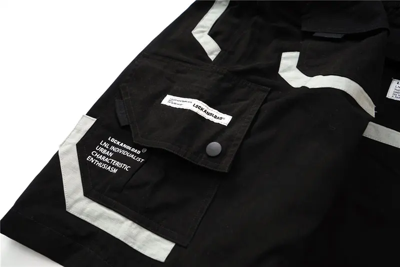 Color Block Multi Pockets Cargo Baggy Shorts 4