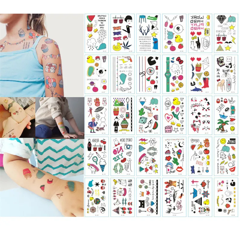 1 Bag 30 pcs DIY stationery stickers children Tattoo Stickers office stationery