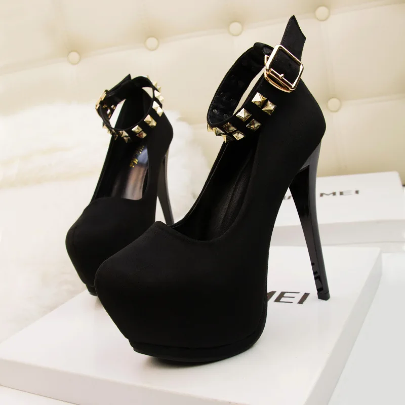 Free shipping spring women's 15cm ultra high heel platform shallow