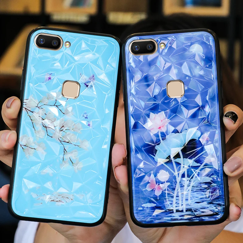 3D Diamond Case For Vivo V15 Pro V11 Cases Soft Silicone Painting Covers On for Vivo Y97 Y95 Y93 Y85 Y75 Y71 X9 X27 X23 X21i X20