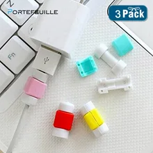PORTEFEUILLE 3 шт. кабель для передачи данных протектор для наушников крышка зарядного устройства линия защитный рукав для iphone 8 Смарт настенный переключатель протектор