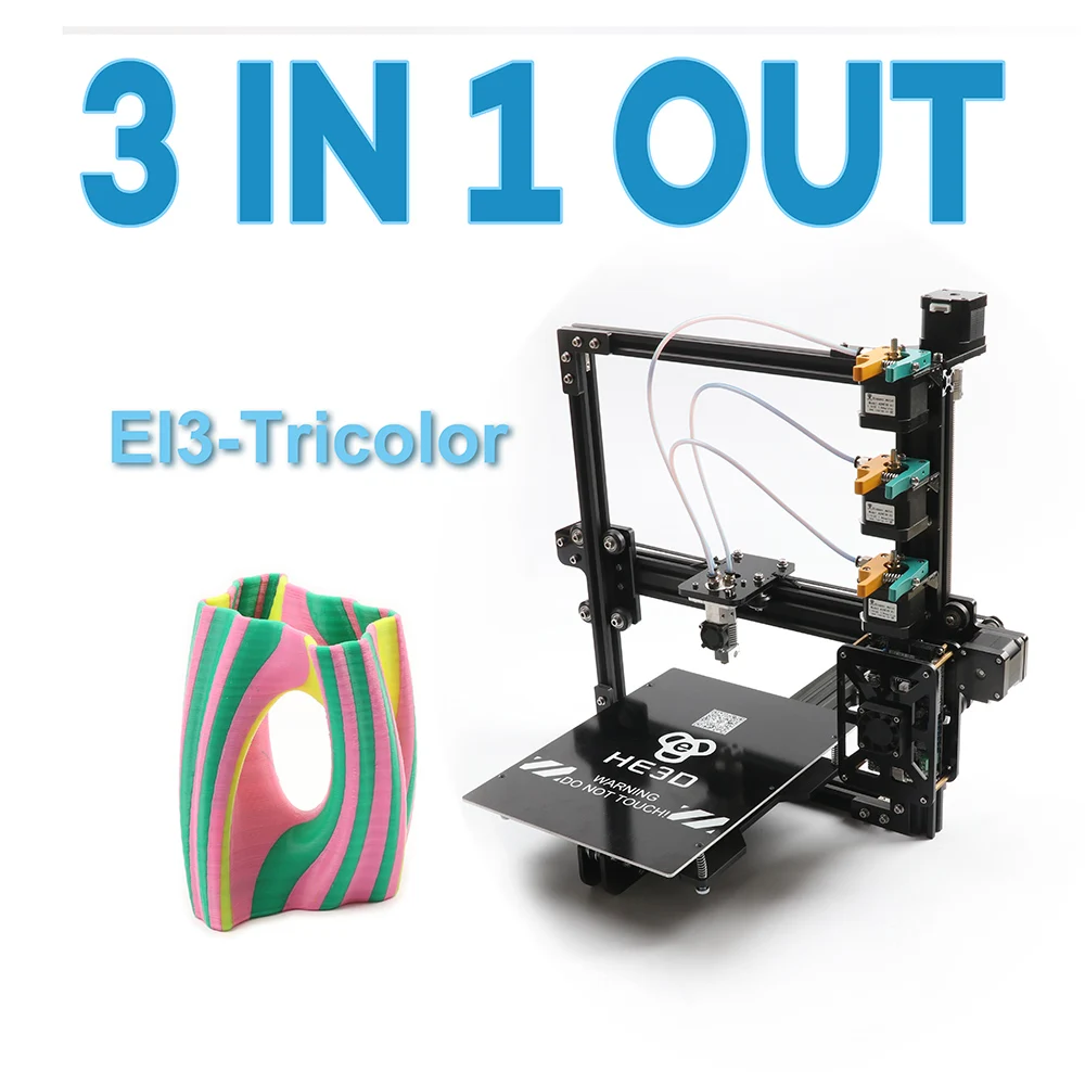 HE3D New upgrade EI3 tricolor DIY 3D printer kits, 3 in 1 out extruder ,large printing size 200*280*200mm HE3D New upgrade EI3 tricolor DIY 3D printer kits, 3 in 1 out extruder ,large printing size 200*280*200mm