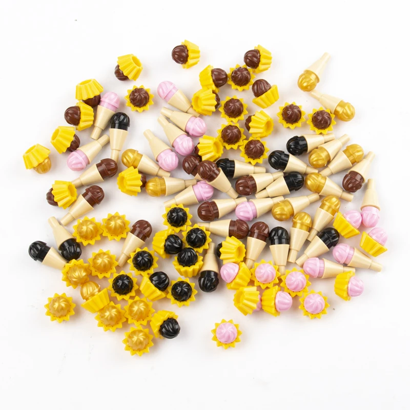 

300PCS Dinner Party Food Accessories Building Blocks Friends Figure Ice Cream Cake Parts Assemble Bricks Toys LegoINGlys City