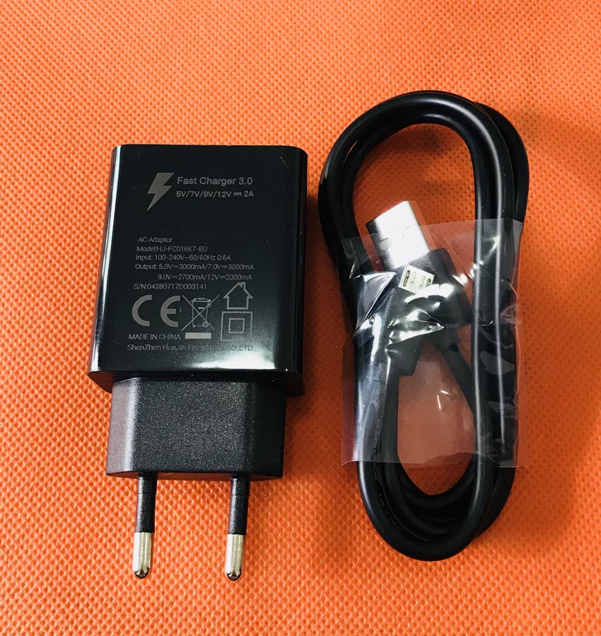 Оригинальное зарядное устройство для путешествий с европейской вилкой адаптер+ USB кабель для DOOGEE BL5000 MTK6750T Восьмиядерный 5,5 ''FHD 1920*1080