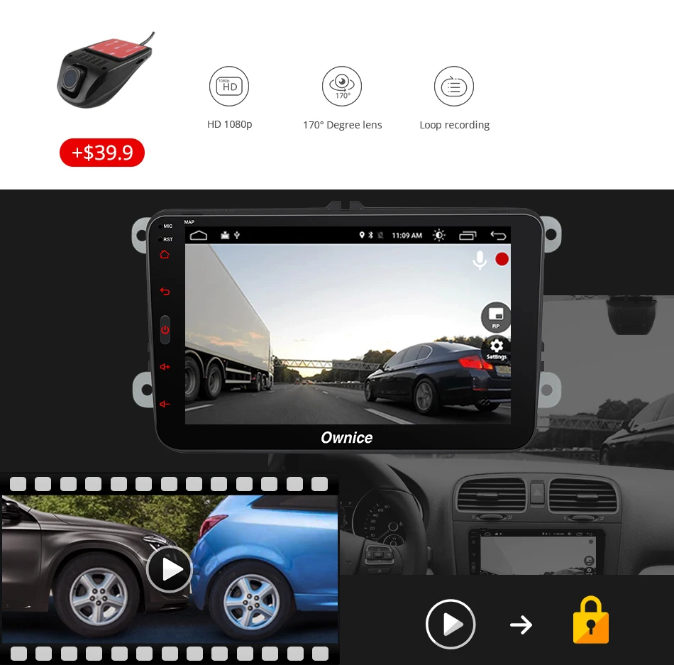 Flash Deal Ownice 2 Din K1 K2 Android 9.0 Octa Core Car DVD Player For Volkswagen Passat POLO GOLF Skoda Seat 4G LTE Nerwork 32GB ROM 46