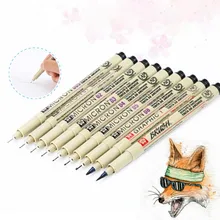 1 шт. эскиз Pigma Микрон ручка Neelde мягкая кисть чертёжная ручка Лот 005 01 02 03 04 05 08 1,0 кисть для рисования искусство школьные маркеры товары для рукоделия