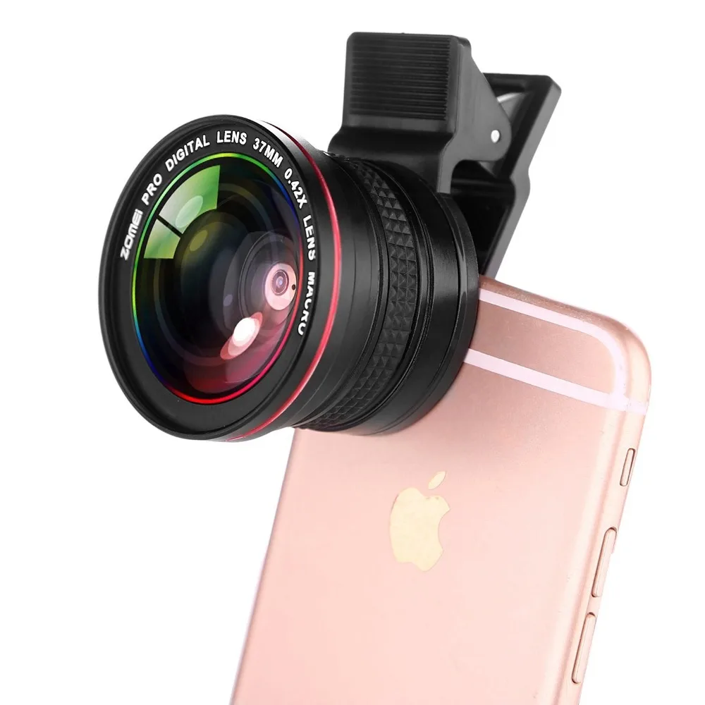 Zomei 0.42X Fisheye Lens Filter Phone HD Filter with Macro for Samsung