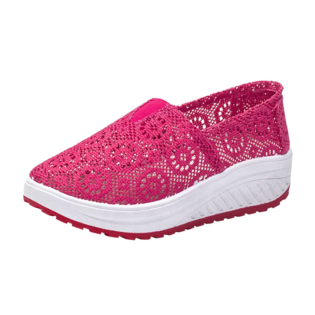 Dames schoenen terlik/Женская обувь для отдыха из дышащей сетки на толстой подошве высокой