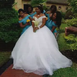 2019 Африканский с открытыми плечами бальное платье свадебное платье Роскошные Бисер свадебное платье Vestido De Noiva