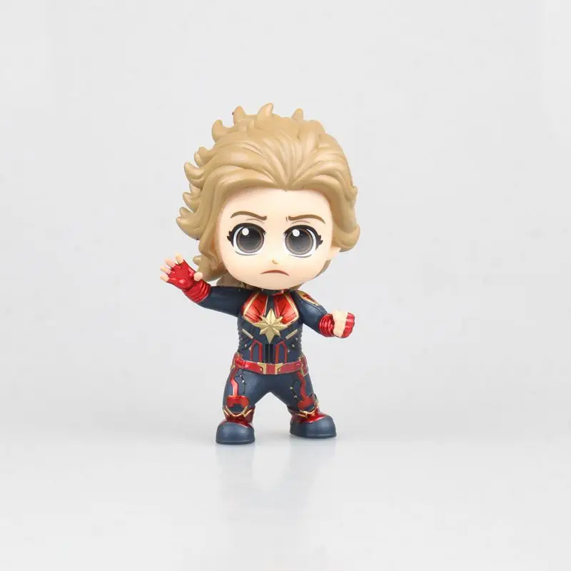 Аниме Капитан Marvel Carol Danvers зеленая одежда и с маской ПВХ фигурка коллекционная