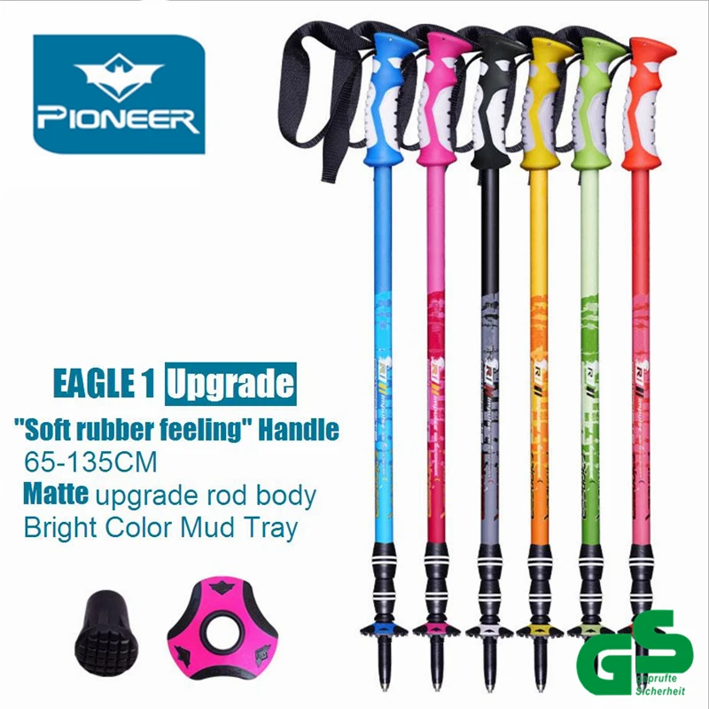 2017 New 6061 Aviation Aluminum Adjustable Tourism Telescopic Trekking