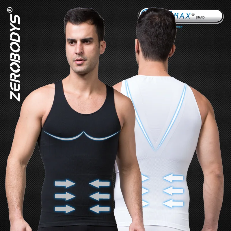 ZEROBODYS Slim Incredible Mens Bodysuit Vest Retail Absorbant Underwear