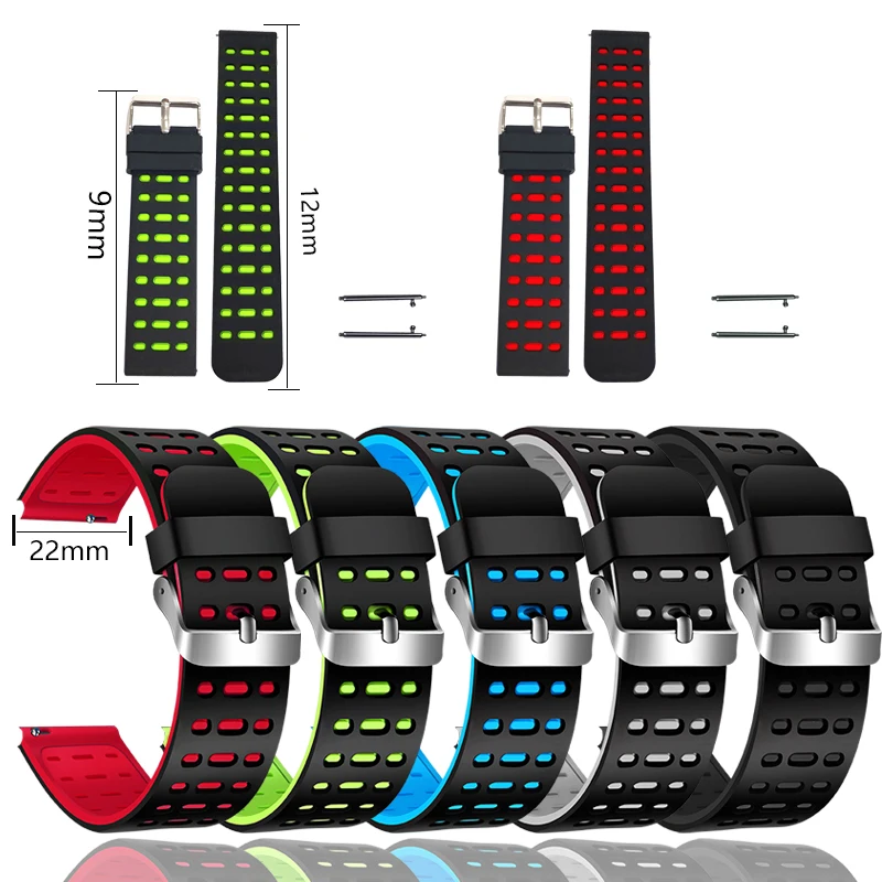 

BANGWEI smart watch strap 22MM wristband waterproof silicone bracelet with black blue red gray green for BW0040 BW0051 BW0060