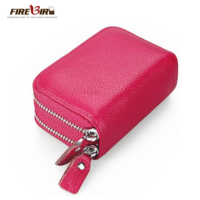 

FIREBIRD NEW FASHION 100% COW GENUINE LEATHER WOMEN COIN PURSES LADY SOLID TWO ZIPPER CLUTCH PURSE,10 CARD & ID HOIDER FN205