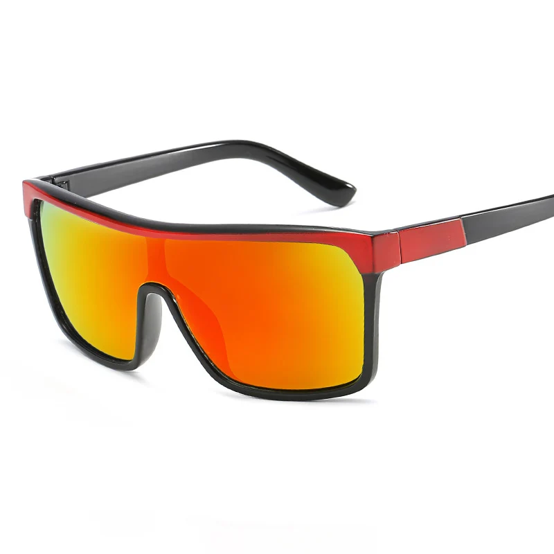 SIMPRECT, цельные солнцезащитные очки для мужчин и женщин, UV400, Квадратные Зеркальные Солнцезащитные очки, высокое качество, бренд ретро, Lunette De Soleil Homme - Цвет линз: 2