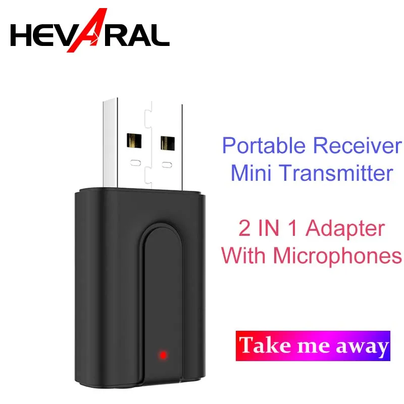 

HEVARAL Mini Wireless Audio Adapter 2 In 1 Bluetooth Receiver Transmitter For TV PC Headphone Stereo Sound 5.0 Car Kit Adapters