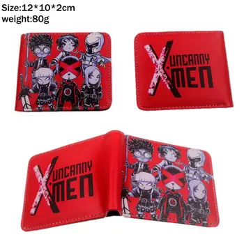 

Superhero Superhero X-Men Logan pu short wallet Bifold Card Holder Layers Purse student colour leather cosplay Men Women Handbag