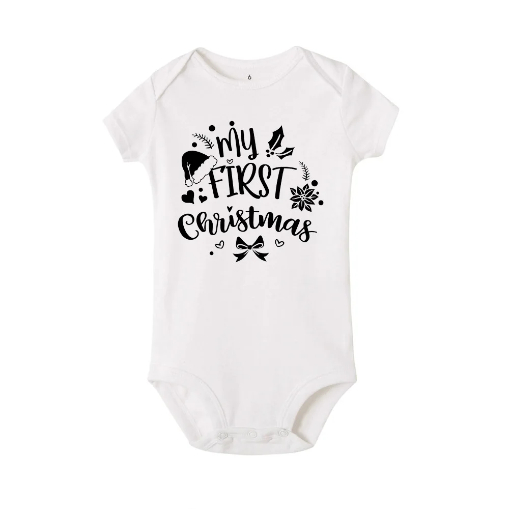 

Christmas Letter Cute Funny Body Baby Bodysuit Short Sleeve 100% Cotton Soft Kids Girl Boy Summer Clothes Newborn Bodysuits 2019