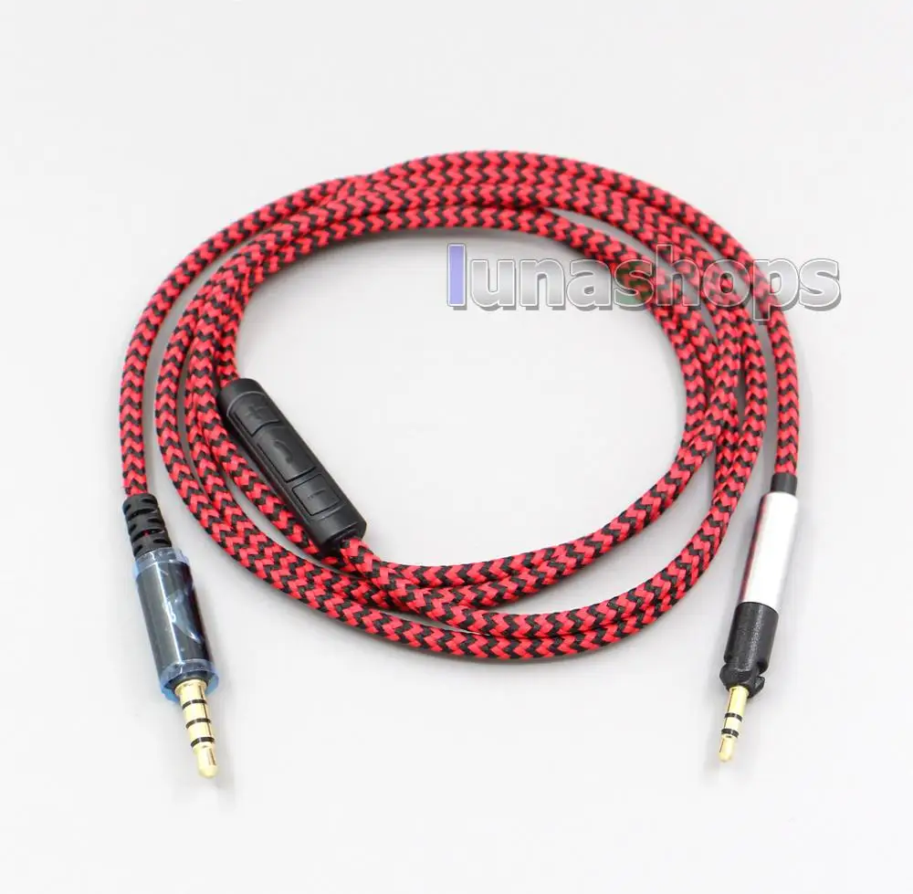 LN004963 Hi OFC With Mic Remote Headphone Cable For Sennheiser HD595 HD598 HD558 HD518 Headset