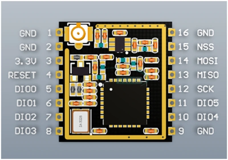 433 МГц SX1278 LoRa модуль 433 м 10 км Ra-02 Ai-Thinker беспроводной распределенный спектр разъем для передачи данных для умного дома DIY доска