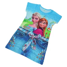 Girl’s Summer Froze Dress Elsa Dress Girl Clothes Girl’s Summer Dress Kids Clothes All For Children’s Clothing Summer S