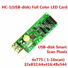 Async usb-disk HC-1 full color LED Display controller,192 x128, 384×64 Support, 4 xhub75 design for small RGB led display