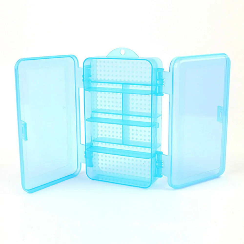 

Newest 2018 Foldable Two Sided10 Grids Adjustable Jewelry Beads Pills Nail Art Tips Storage Box Case Cosmetic Makeup Organizer