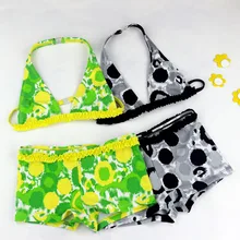 Одежда для купания для девочек прекрасный с цветочным принтом детская одежда для девочек Купальник бикини летний Двойка Детские купальники горячие От 8 до 16 лет