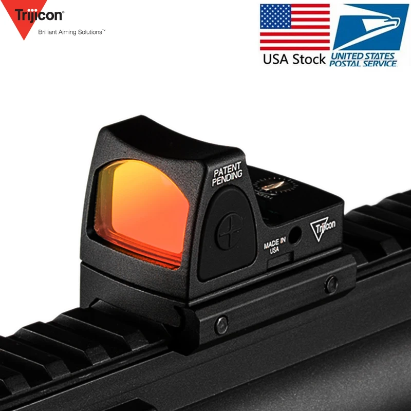 Mini RMR Vista de punto rojo colimador Glock/Rifle reflejo vista alcance 20mm carril Weaver Voor Airsoft/ rifle de caza/pistola - 1