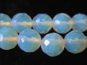 

Free shipping Jewelry 00562 Wholesale 10 strand 8mm Faceted Sri Lanka Moonstone Round Loose Beads 14"