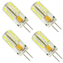 4 шт. в упаковке G4 Лампа 48 SMD 3014 AC/DC 12 V LED лампы и светильники лампы Энергосберегающие теплый белый/белый для Подсветка салона, сигнальных огней светодиодный