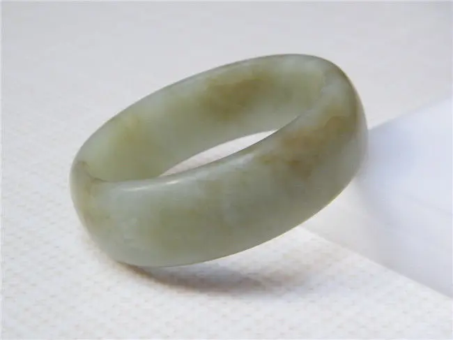 

NEW China Jade jewelry 100% Natural Yellow green Jade Bangle Bracelet 59.5mm a 5.19