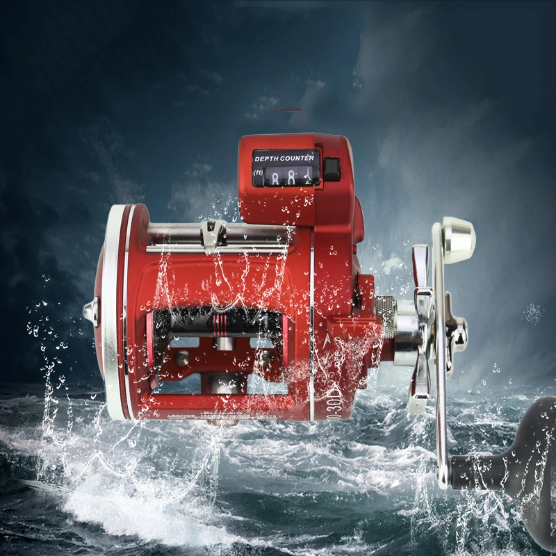 

PureLeisure Boat Fishing Reel 3.8:1 /5.2:1 Drum Trolling Reel Drag Power Saltwater Fishing Tackle 300m Fishing Line Capacity