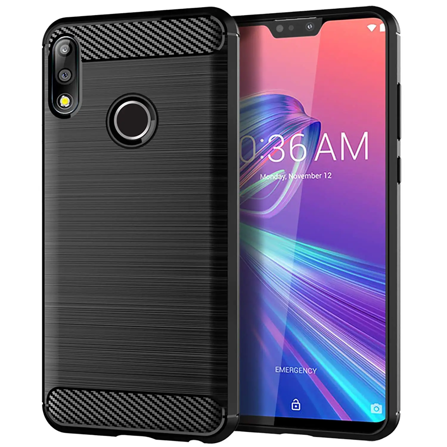 

Carbon Fiber for Asus Zenfone Max Pro M2 ZB631KL M2 ZB633KL M1 ZB601KL ZB602KL ZB555KL Texture Flexible TPU Silicone Slim Case