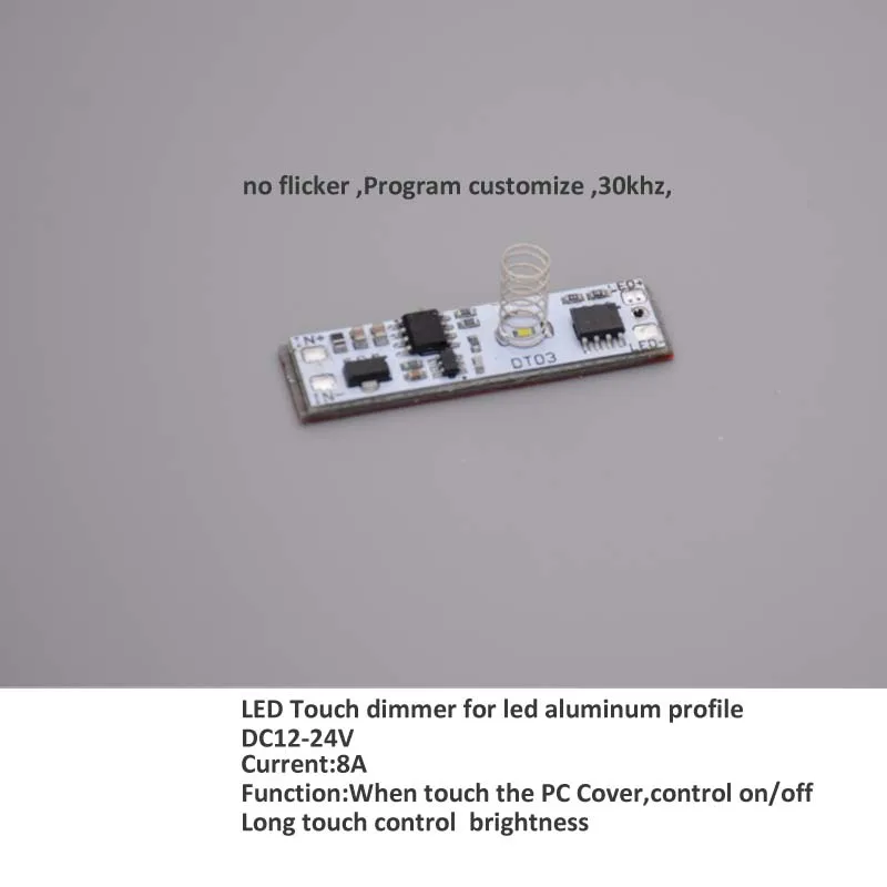 

30pcs/lot on/off Function touch sensor switch for led aluminum profile