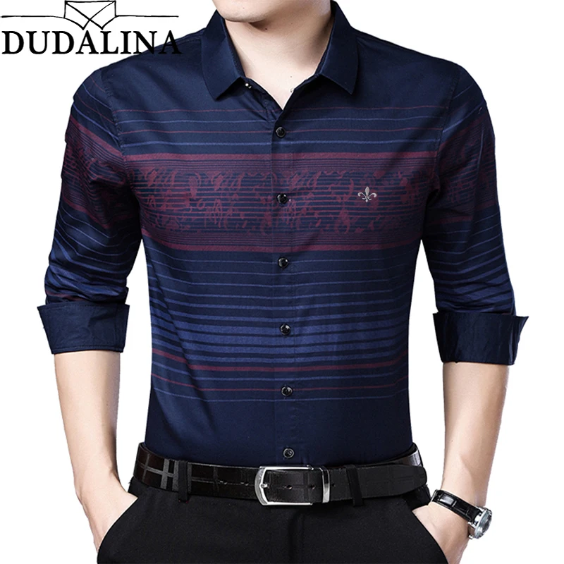 

DUDALINA Me Shirt 2019 Camisa Casual Long Sleeve Shirt Men Soft Slim Fit Brand Men Clothes Shirt