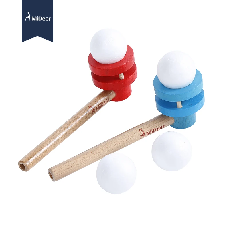 Wooden Floating Ball Toy Outdoor Sports Fun Exercise Kids Lung Ability