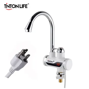 

TINTON LIFE (US Ship) 110V 3sec Instant Tankless Electric Hot Water Heater Faucet Kitchen Instant Heating Tap with LED Digital